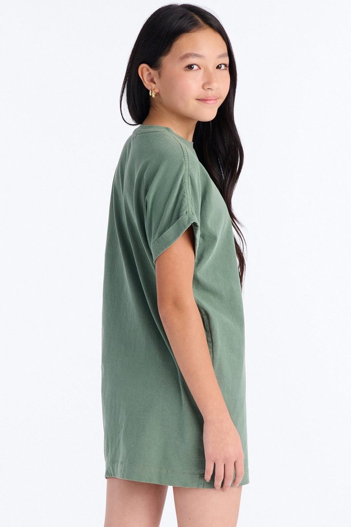 Mini Krystal TShirt Dress - Green