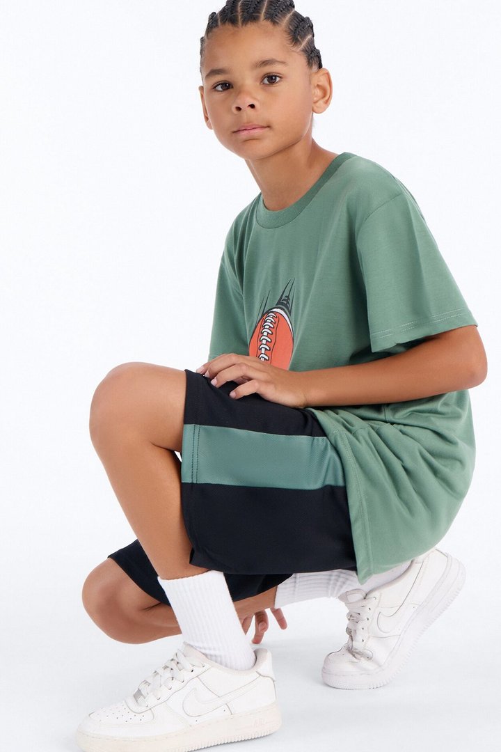Mini The Real MVP Short Set - Olive/combo