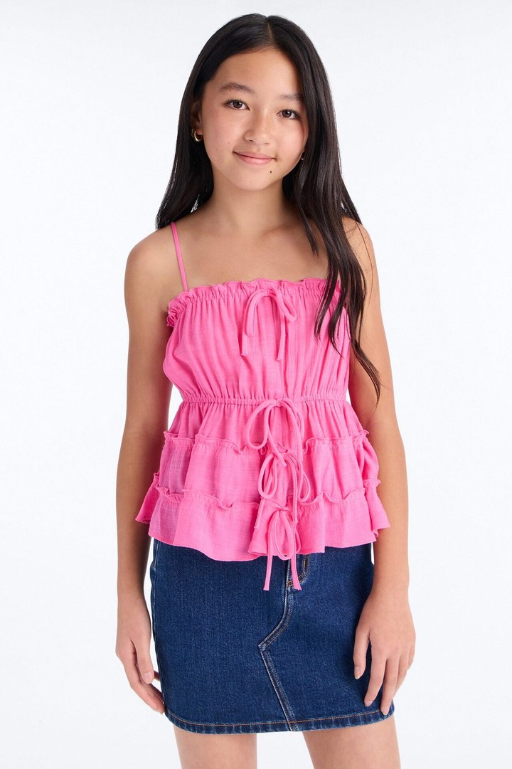 Mini Griselda Babydoll Top - Pink