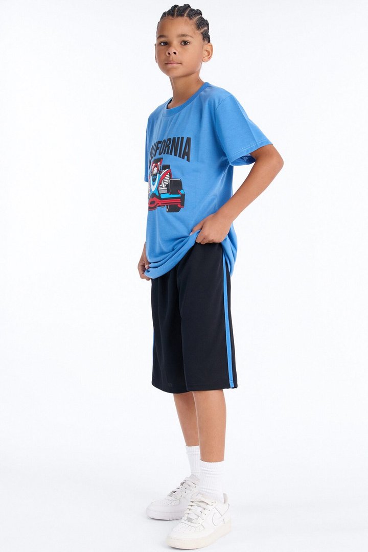Mini California Racing Short Set - Blue/combo