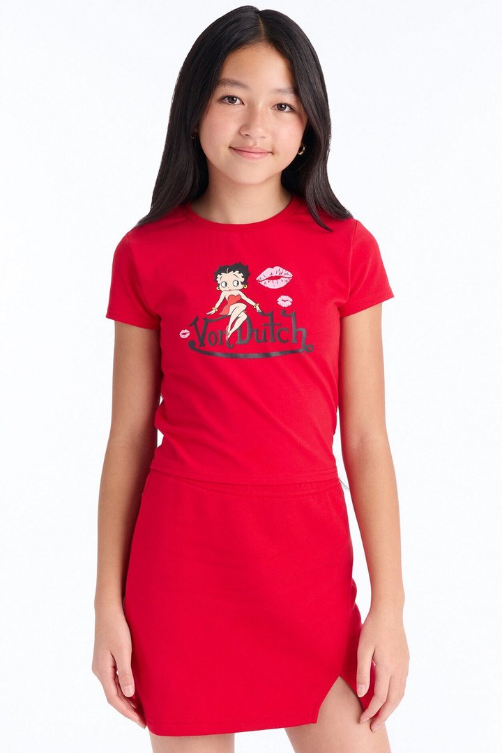 Mini Von Dutch x Betty Boop Bold Mini Skort - Red
