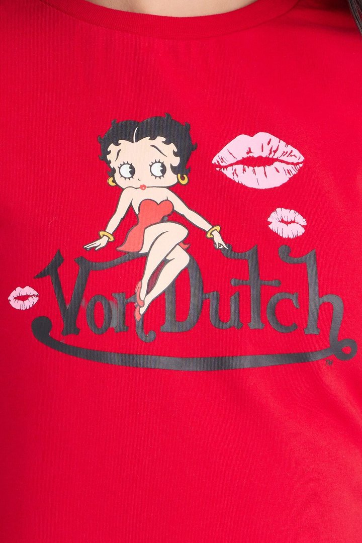 Mini Von Dutch x Betty Boop Sweetheart Baby Tee - Red