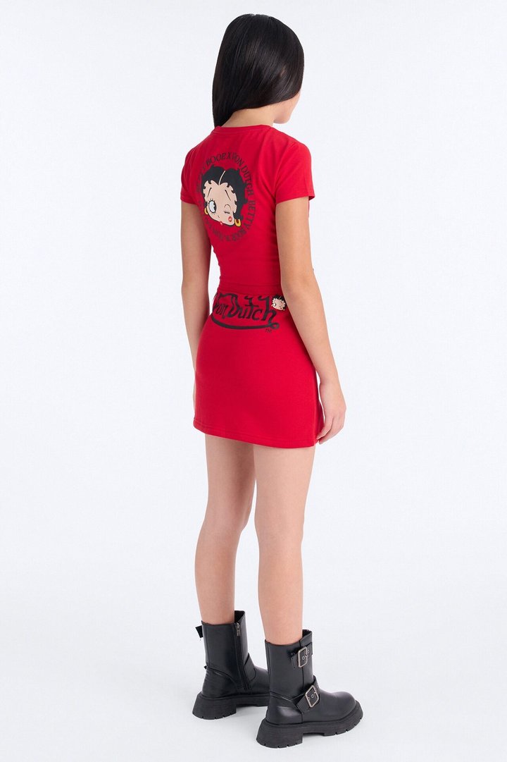 Mini Von Dutch x Betty Boop Bold Mini Skort - Red