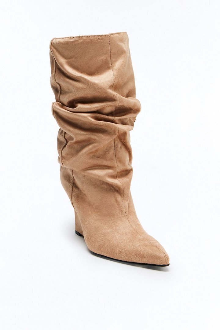 Brynn Slouch Booties - Taupe