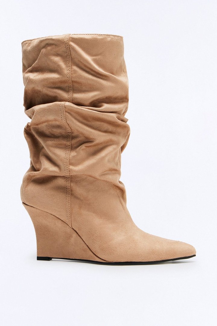 Brynn Slouch Booties - Taupe