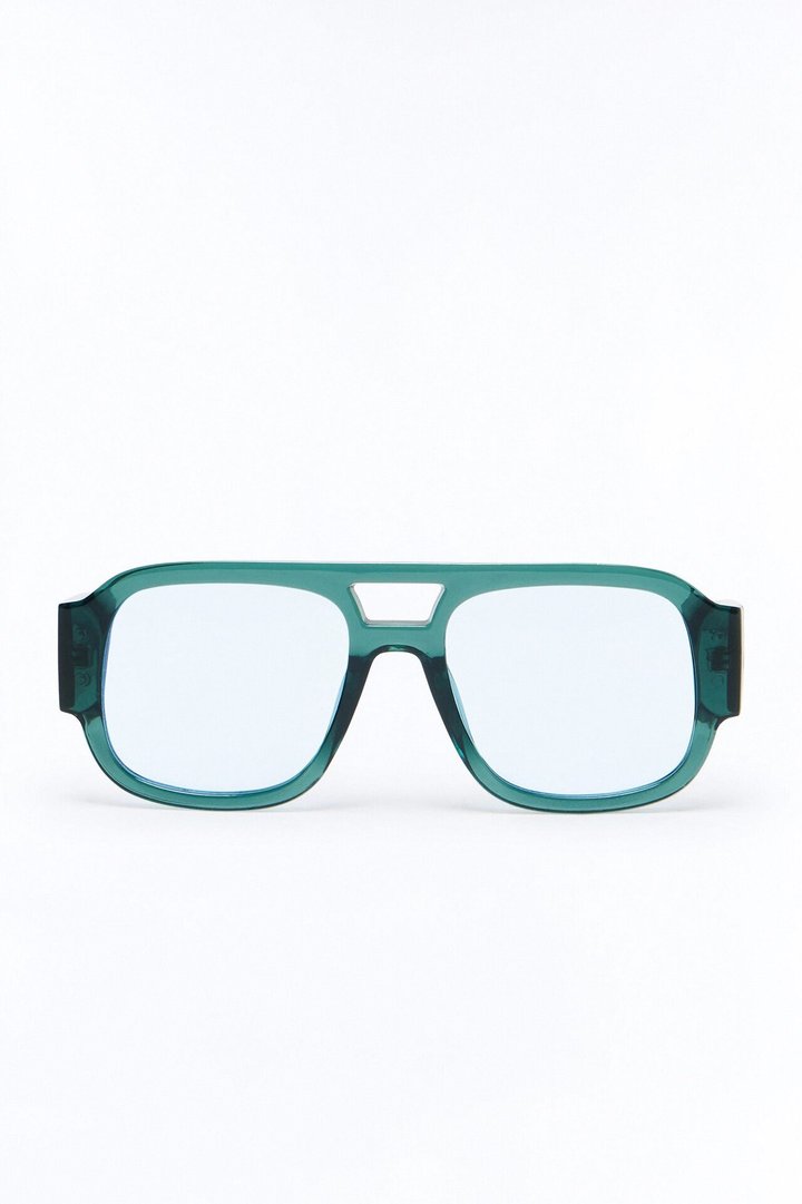Jet Set Aviator Sunglasses - Teal