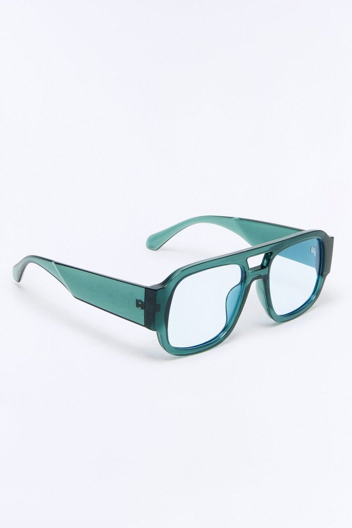 Jet Set Aviator Sunglasses - Teal