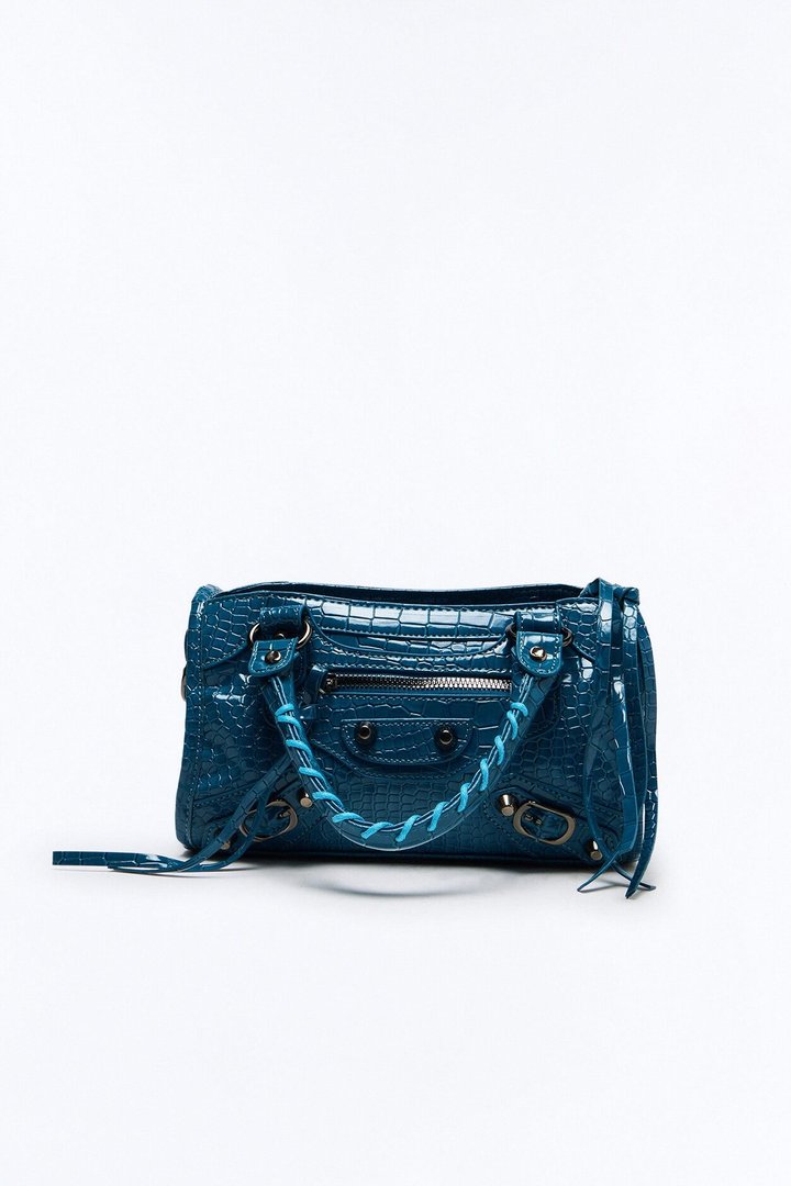 Extravagant Motion Satchel Handbag - Teal