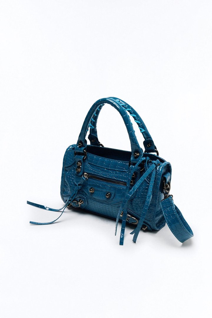 Extravagant Motion Satchel Handbag - Teal