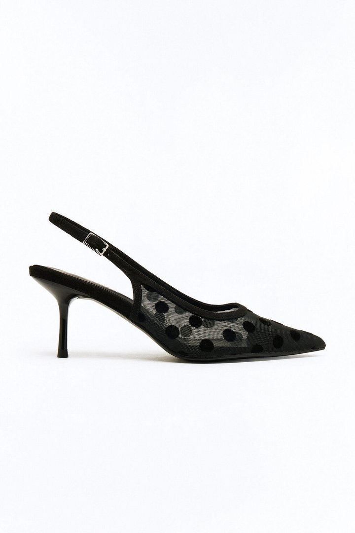 Charter Mesh Slingback Pumps - Black