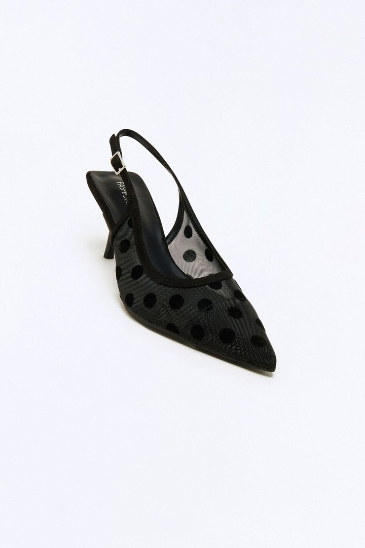 Charter Mesh Slingback Pumps - Black