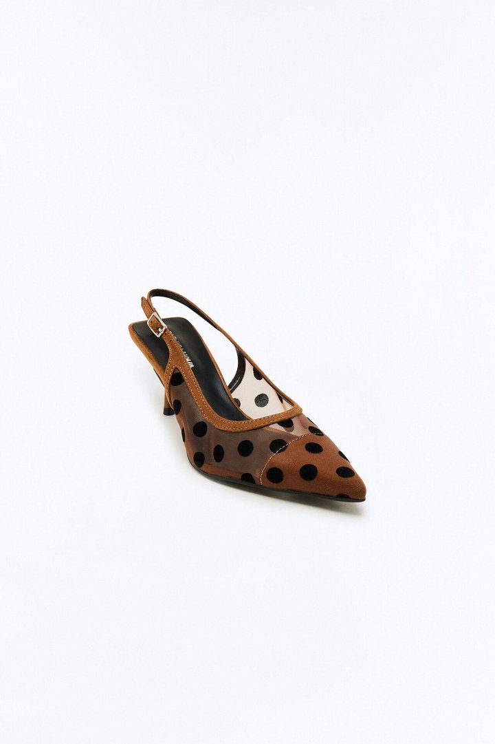 Charter Mesh Slingback Pumps - Brown