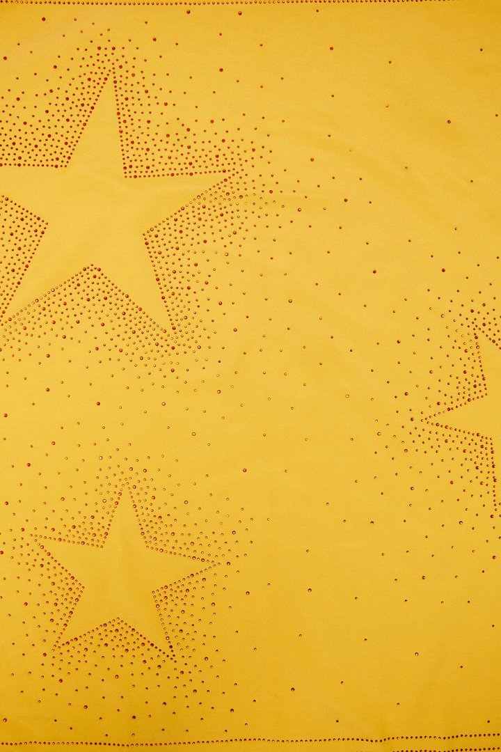 Rhinestone Star Graphic Large Bandana - Yellow