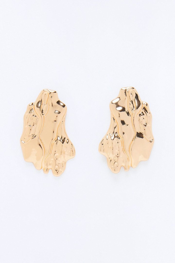 Charmed Life Textured Drop Earring - Gold