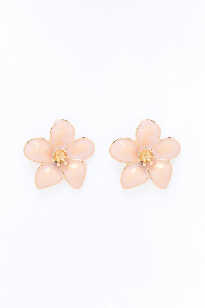 Serene Blossom Stud Earrings - Pink
