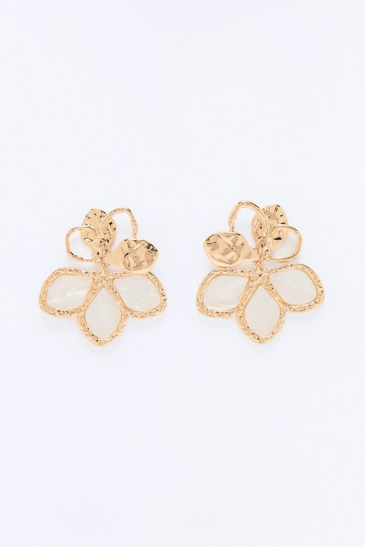 Sunkissed Floral Drop Earrings - Gold