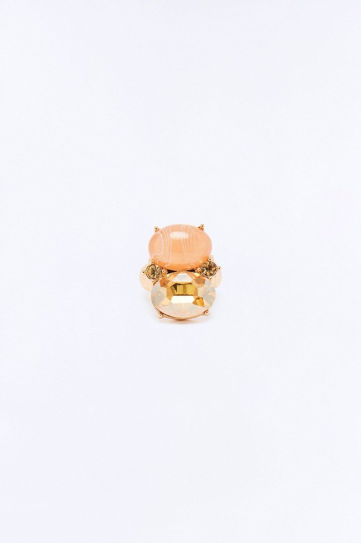 Golden Escape Statement Ring - Gold/combo