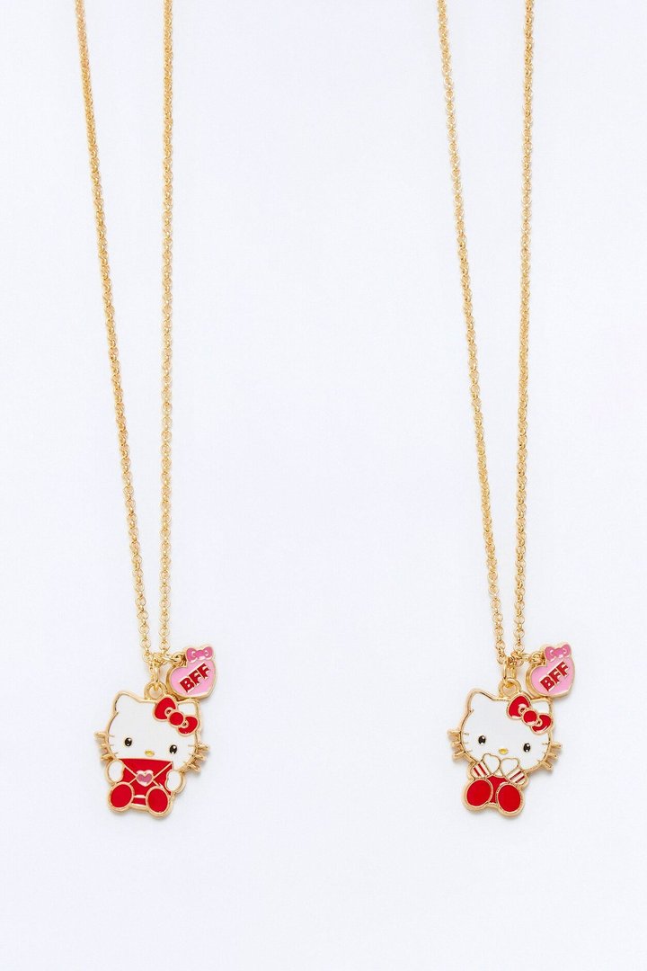 Mini Hello Kitty 2pc BFF Necklace Set - Gold