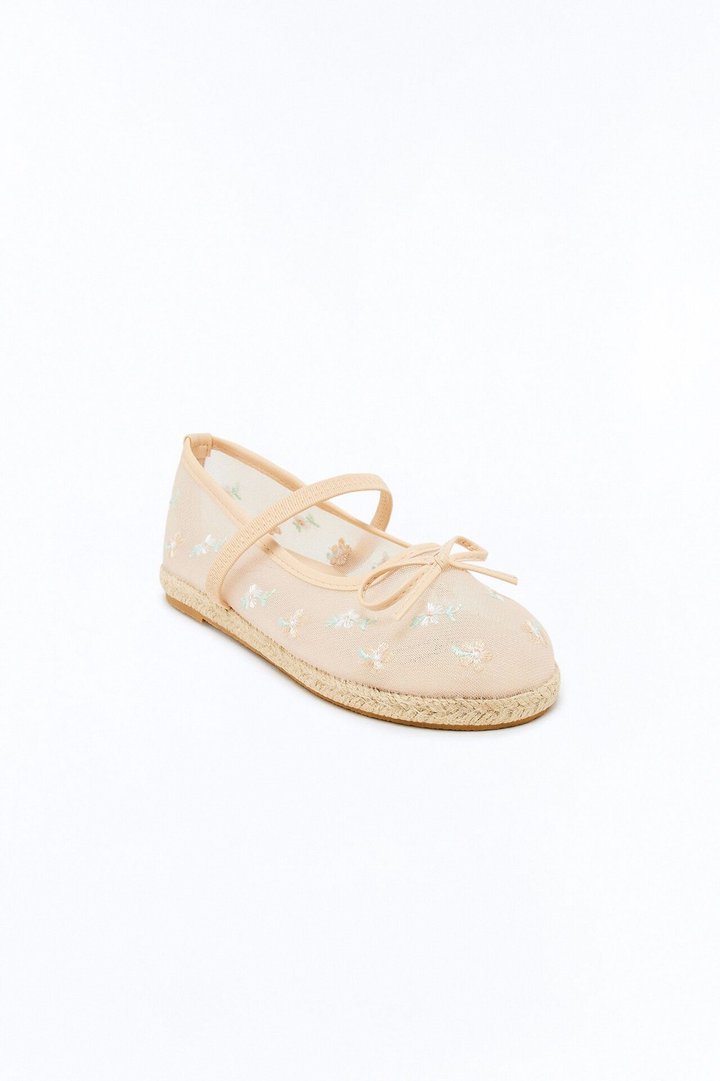 Mini Delilah Mesh Espadrilles - Beige