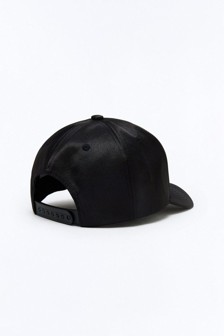 Puerto Rico Structured Satin Snapback Hat - Black
