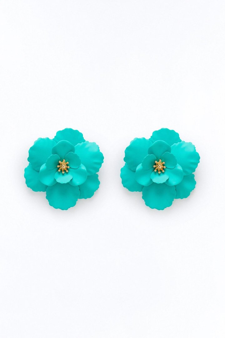 Prettiest Stem Drop Earrings - Blue