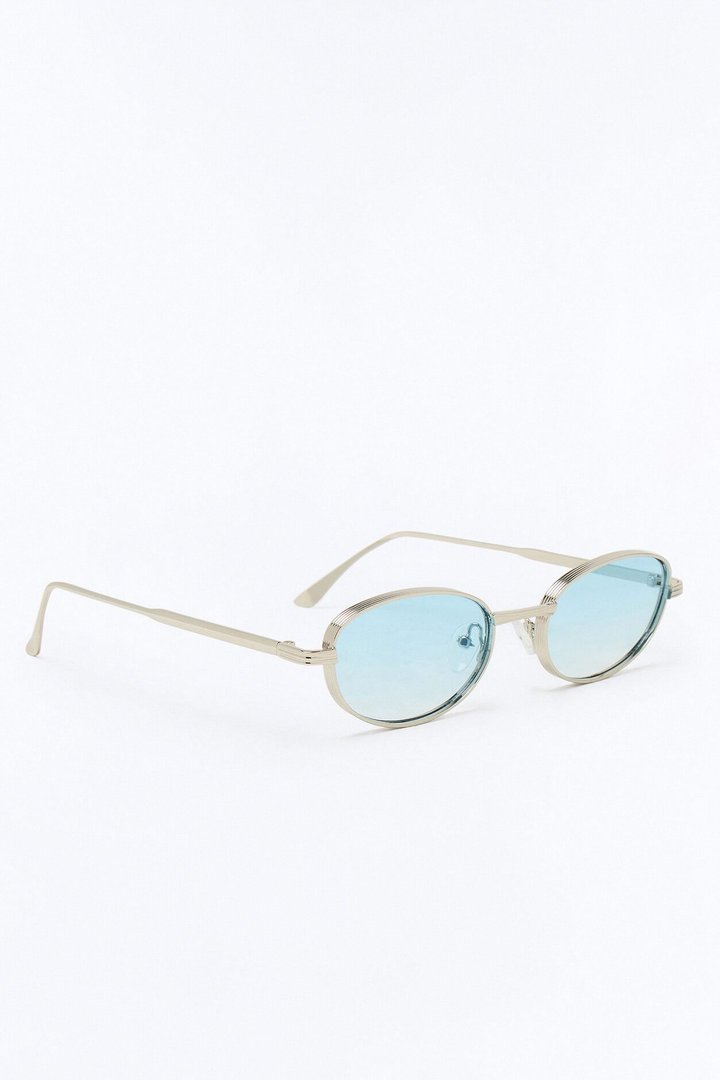 Cali Coast Round Sunglasses - Silver/Blue