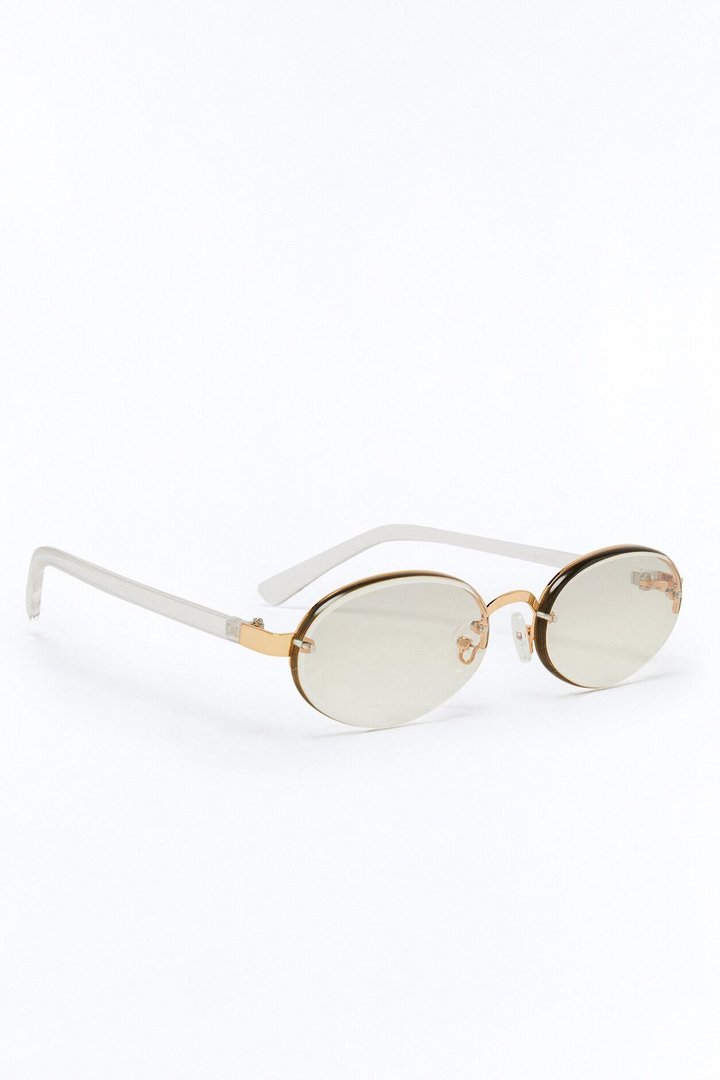 Groovy Curves Sunglasses - Gold/Clear