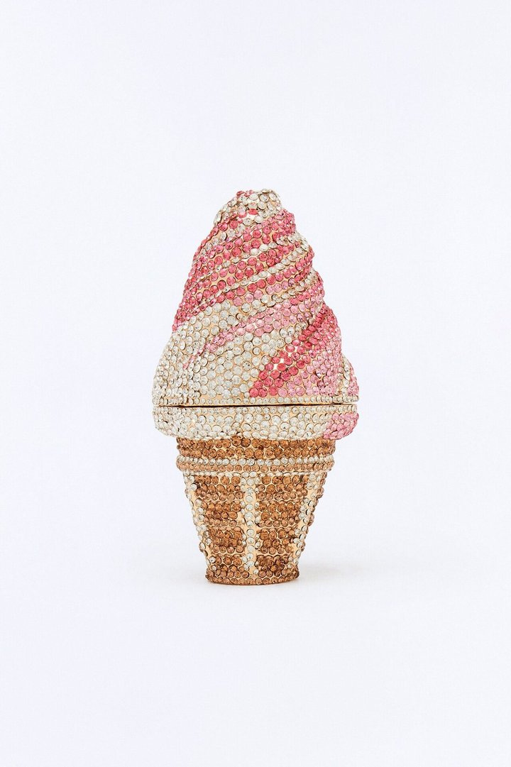 Scoop Of Sparkle Rhinestone Clutch - Gold/Multi