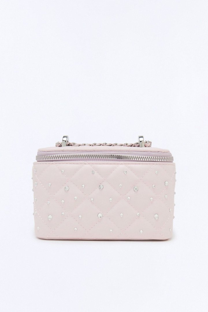 Sparks Fly Faux Leather Crossbody Bag - Blush