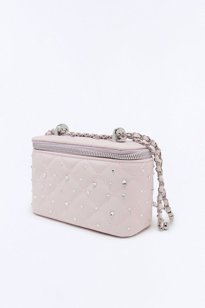 Sparks Fly Faux Leather Crossbody Bag - Blush