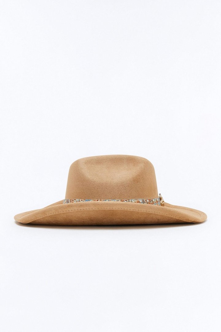 Ride Me Faux Suede Cowboy Hat - Tan