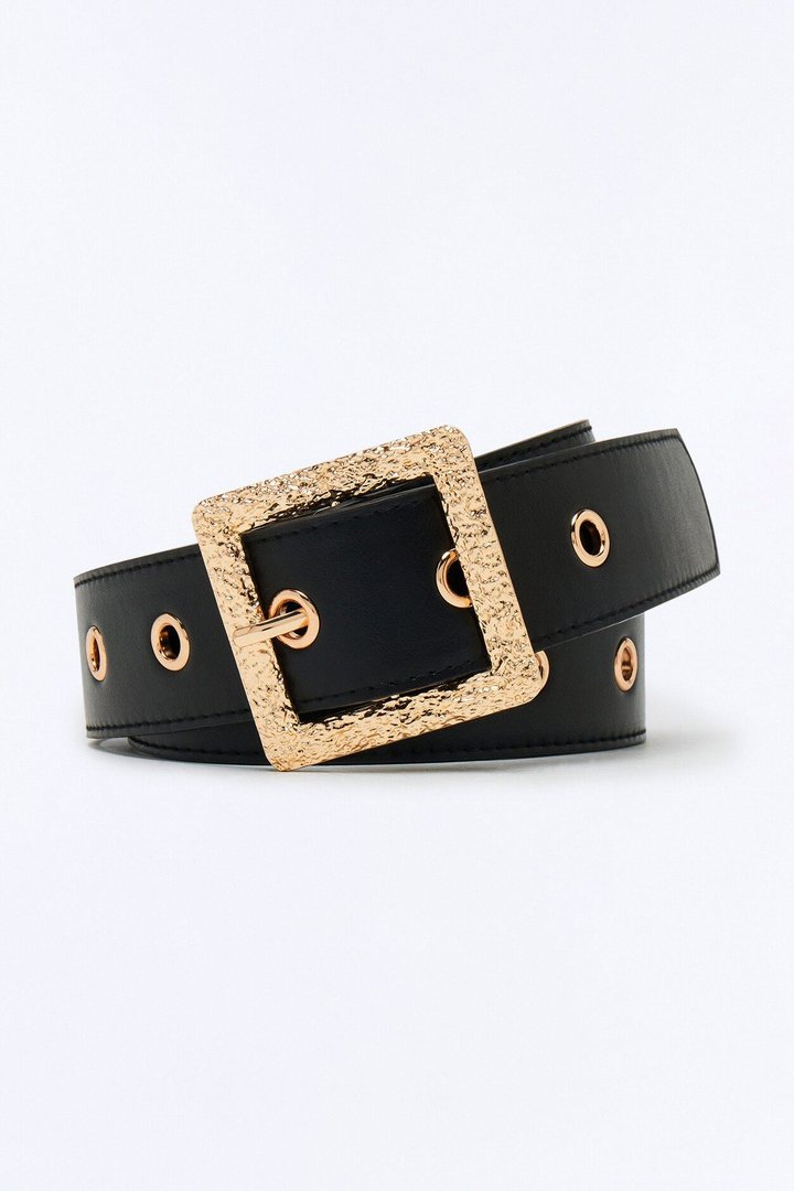 Executive Decisions Faux Leather Belt - Black