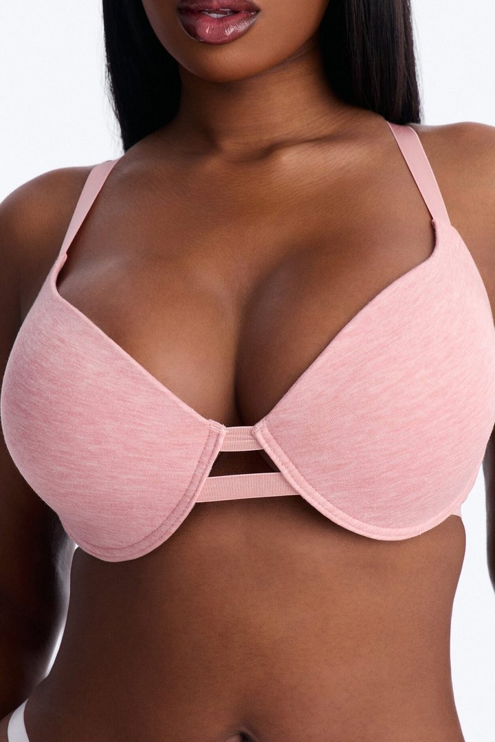 Nova Cotton TShirt Bra - Heather Pink
