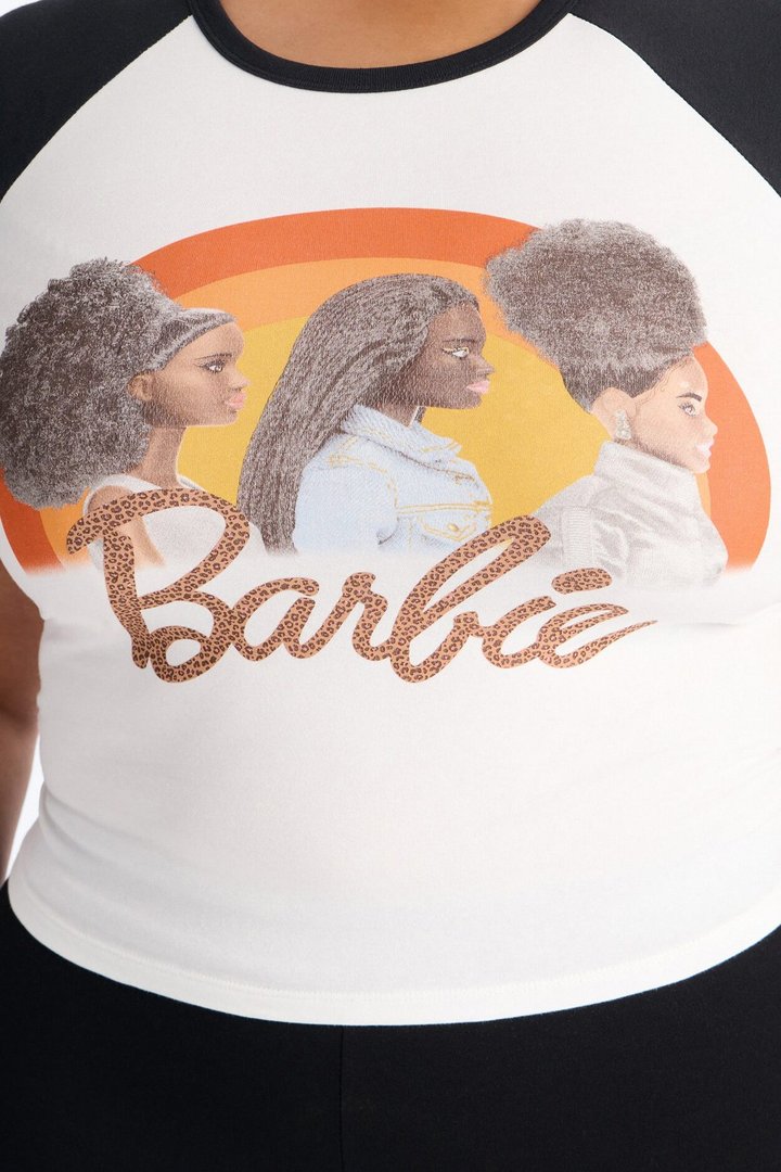 Barbie BHM Raglan Baby Tee - White