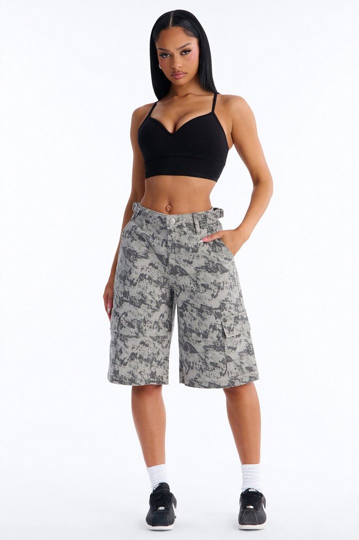 In Formation Camo Denim Jorts - Camouflage