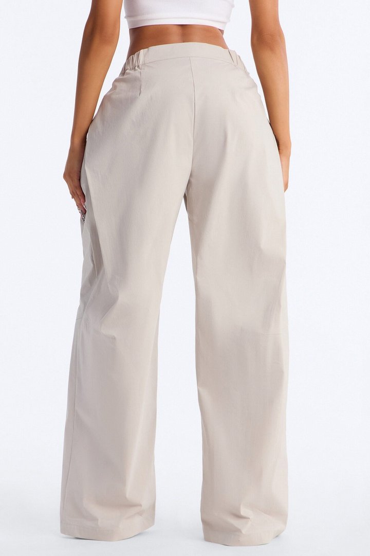 Slick Moves Only Windbreaker Barrel Pant 31″ - Light Grey
