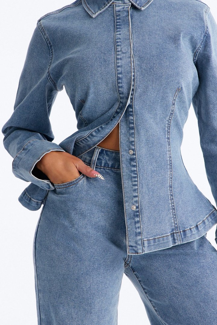 Drew Denim Pant Set - Medium Wash