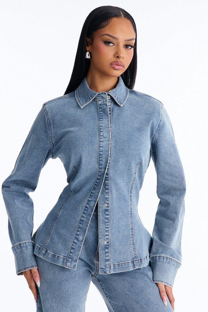 Drew Denim Pant Set - Medium Wash