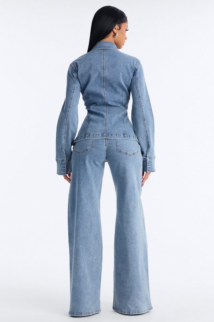 Drew Denim Pant Set - Medium Wash