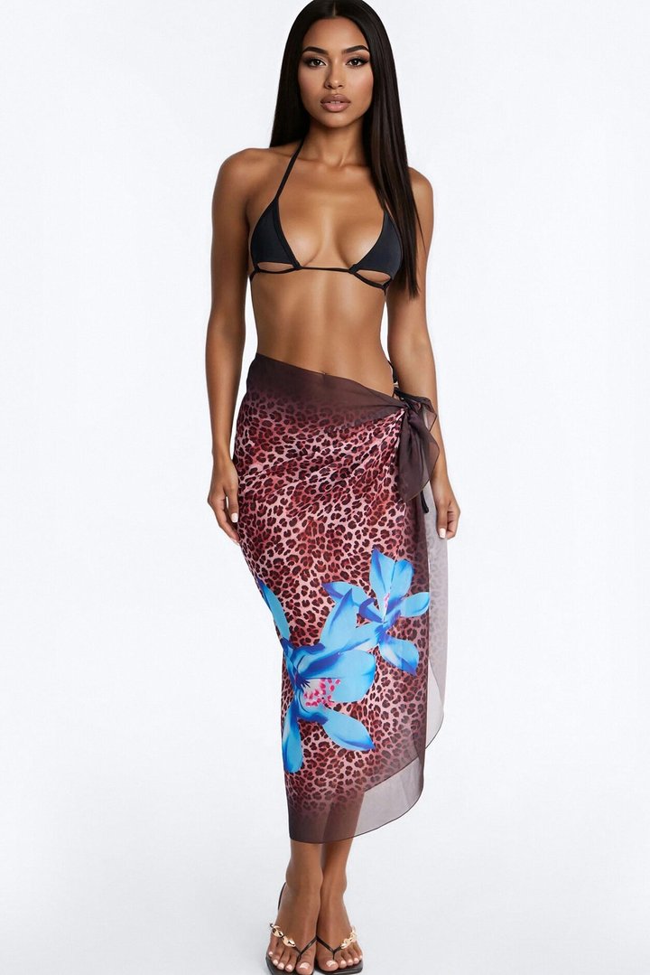 Island Instincts Leopard Swim Cover Up Sarong - Leopard