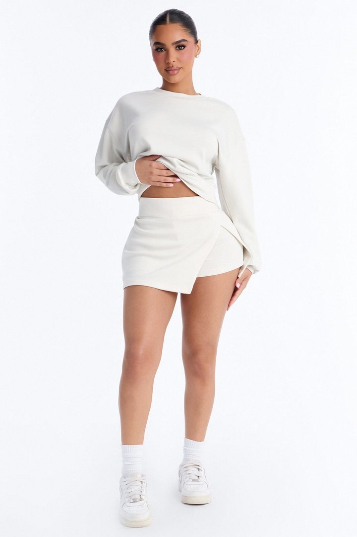 Bella Scuba Lounge Skort - Cream