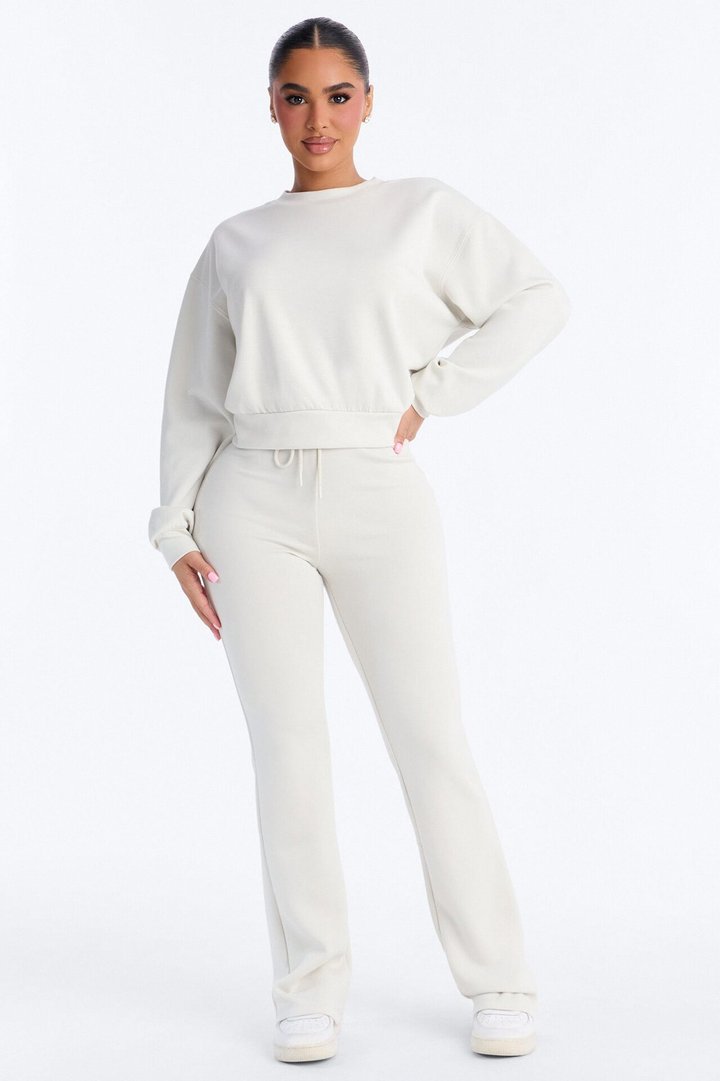 Bella Scuba Flare Pants - White