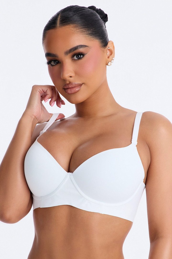 Pure Ease Seamless Lightly Padded Underwire Bra - White