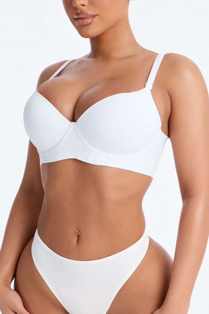 Pure Ease Seamless Lightly Padded Underwire Bra - White