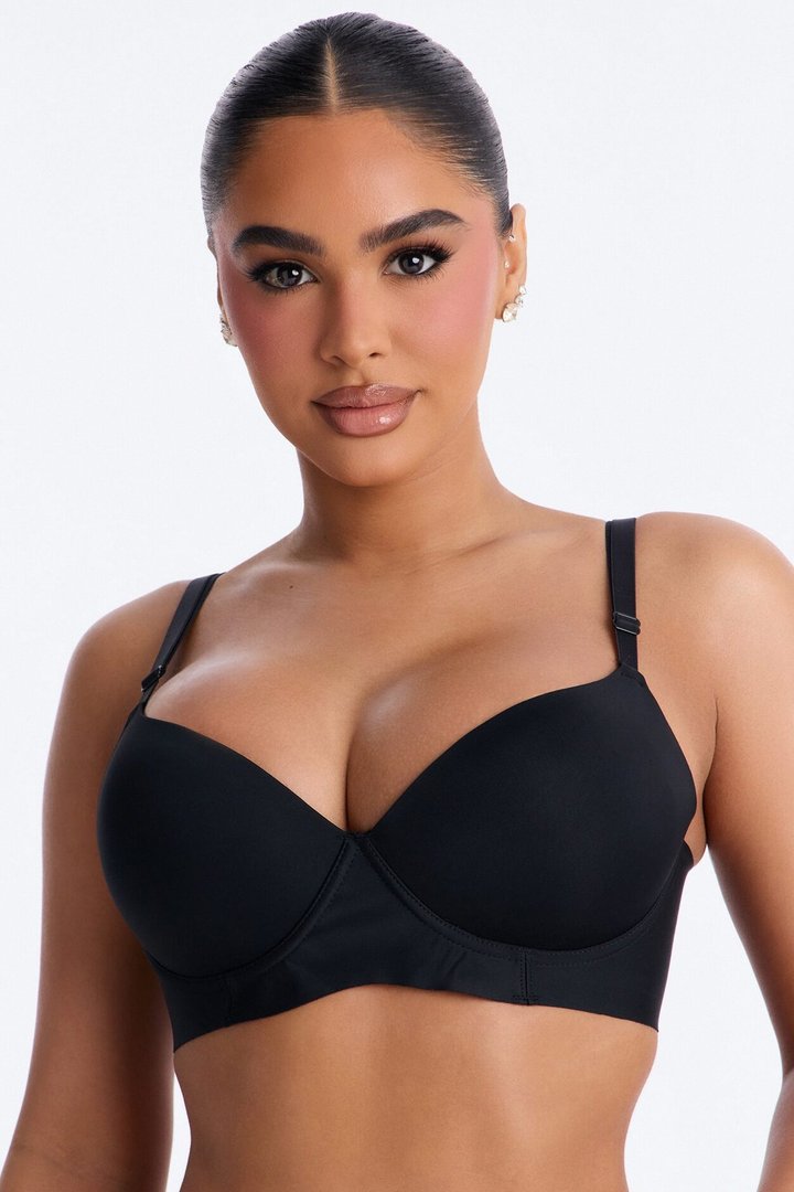 Pure Ease Seamless Lightly Padded Underwire Bra - Black