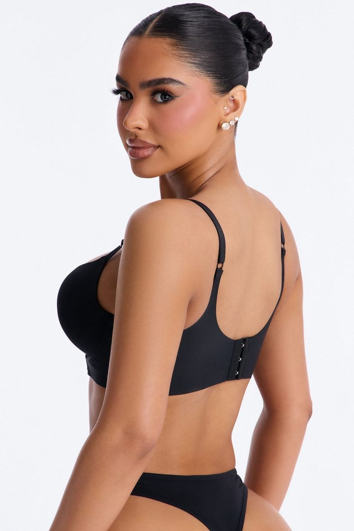 Pure Ease Seamless Lightly Padded Underwire Bra - Black