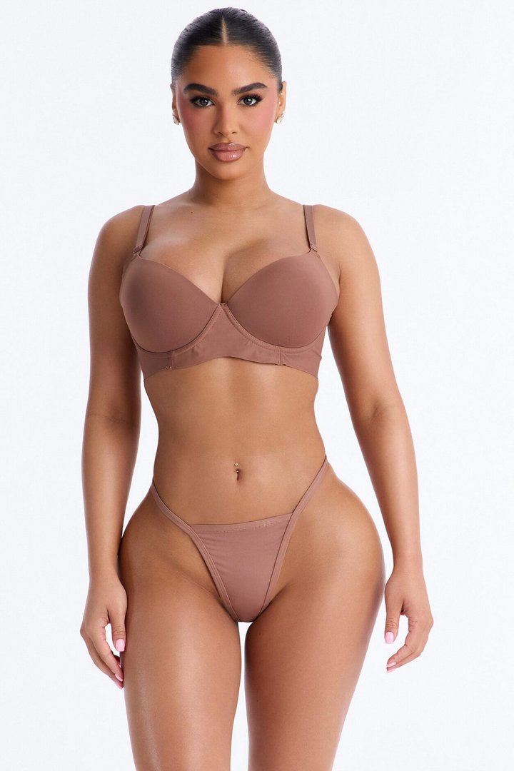 Pure Ease Seamless Lightly Padded Underwire Bra - Brown