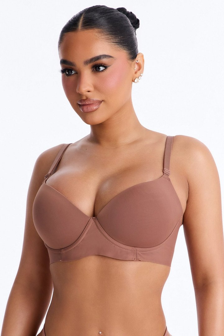 Pure Ease Seamless Lightly Padded Underwire Bra - Brown