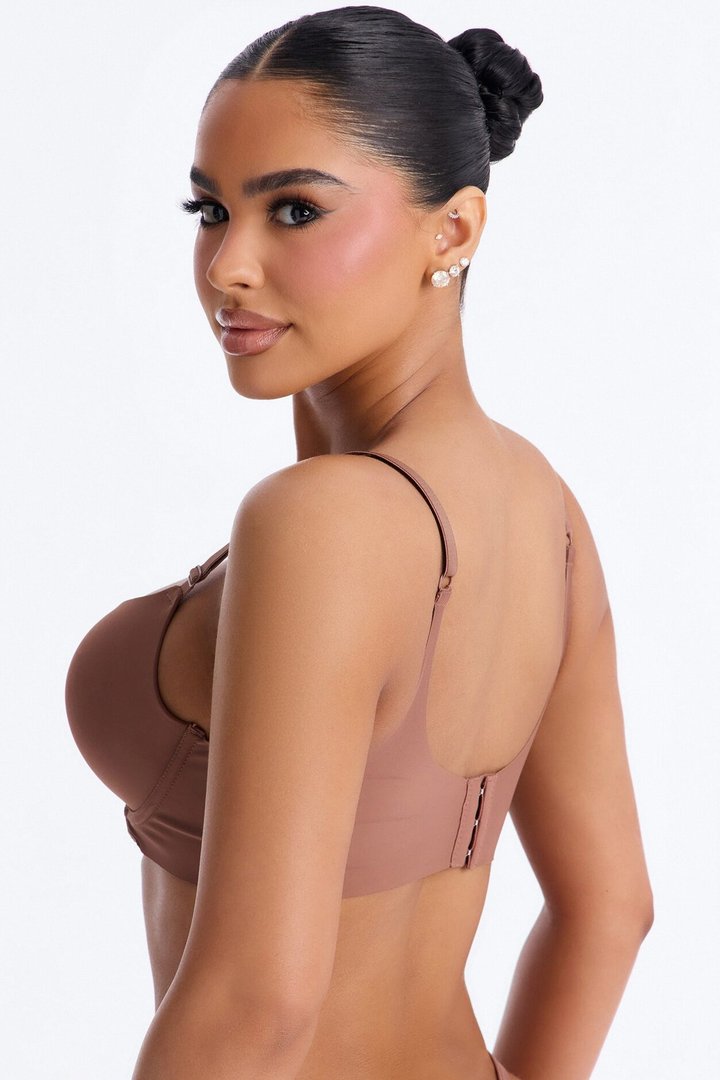 Pure Ease Seamless Lightly Padded Underwire Bra - Brown