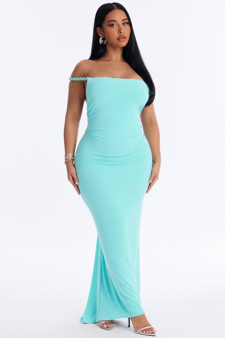 Sabina Twist Backless Maxi Dress - Mint